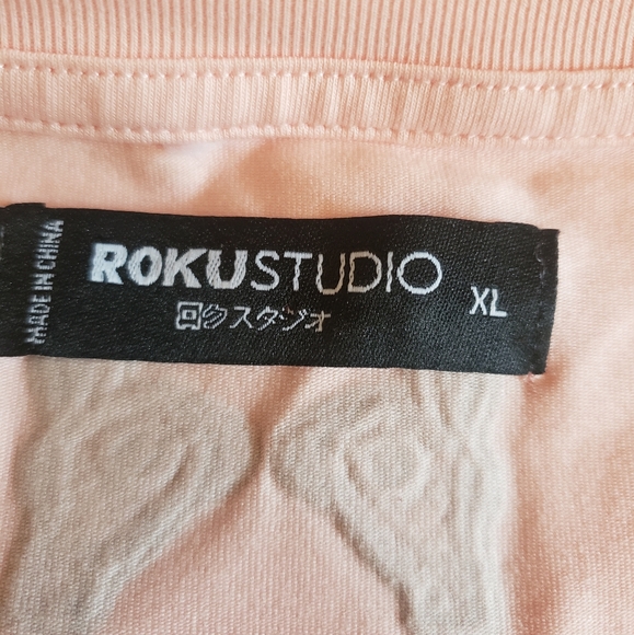 Roku Studios "Torn Dream" peachy pink XL Short Sleeve Unisex Tee. FF109 - Picture 9 of 12